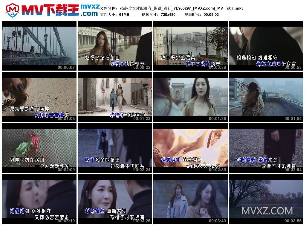 安静-珍惜才配拥有_国语_流行_YE900297
